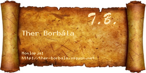 Ther Borbála névjegykártya