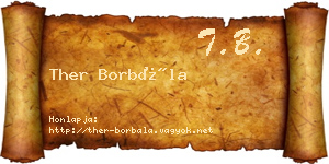 Ther Borbála névjegykártya